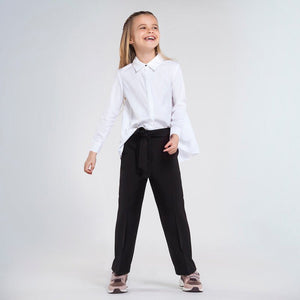 Pantalone cropped ragazza con cintura regolabile - ErreGiModaBimbo