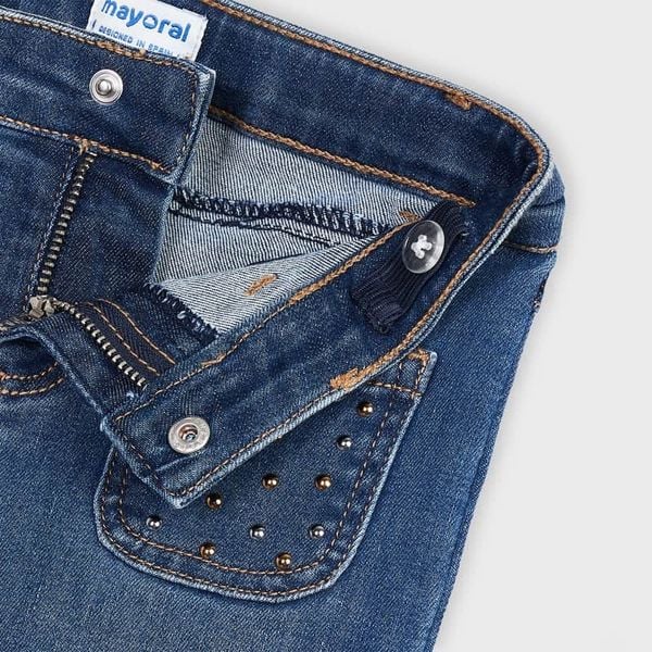 Pantalone jeans campana Mayoral con cintura per bambina - ErreGiModaBimbo