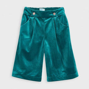 Pantalone palazzo bambina Mayoral velluto verde - ErreGiModaBimbo