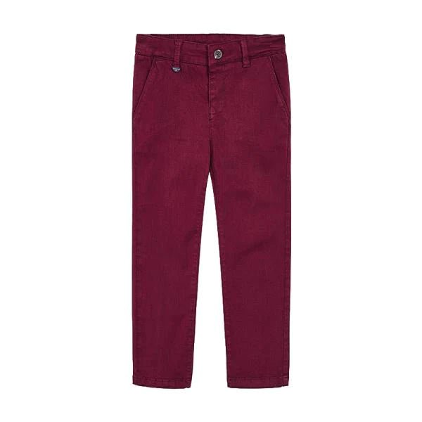 Pantaloni chino bambino Mayoral microfantasia Bordeaux - ErreGiModaBimbo