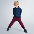 Pantaloni chino bambino Mayoral microfantasia Bordeaux - ErreGiModaBimbo