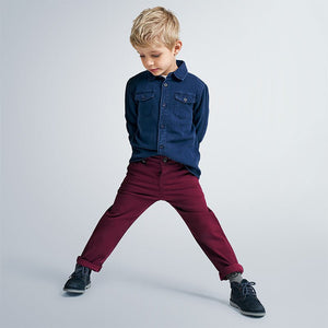 Pantaloni chino bambino Mayoral microfantasia Bordeaux - ErreGiModaBimbo