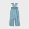 Pantloni salopette bambina Mayoral Jumpsuit fiocco Jeans - ErreGiModaBimbo