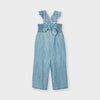 Pantloni salopette bambina Mayoral Jumpsuit fiocco Jeans - ErreGiModaBimbo