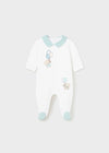 Pigiama lungo fresco cotone ricamo elefantini neonato Mayoral Newborn