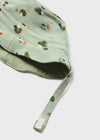 Salopette corta in cotone sostenibile con cappello neonato verde - ErreGiModaBimbo