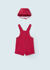 Salopette cotone con cappello neonato Mayoral Newborn rossa - ErreGiModaBimbo