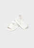 Sandali con chiusura velcro fiore neonata Mayoral Newborn bianco - ErreGiModaBimbo