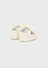 Scarpine ballerine con fiocco neonata Mayoral Newborn panna - ErreGiModaBimbo