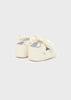 Scarpine ballerine con fiocco neonata Mayoral Newborn panna - ErreGiModaBimbo