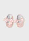 Scarpine ballerine con fiocco neonata Mayoral Newborn rosa - ErreGiModaBimbo