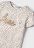 Set 2 t-Shirt bambina Mayoral bianca e beige - ErreGiModaBimbo