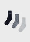 Set of 3 pairs Mayoral "Formula 1" warm cotton socks for children