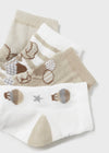 Set of 4 pairs of Mayoral Newborn Beige organic cotton fresh baby socks