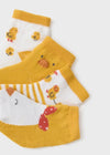 Set 4 paia calzini fresco cotone organico neonati Mayoral Newborn giallo