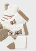 Set 4 paia calzini neonato Mayoral Newborn con stampa orsetti cacao - ErreGiModaBimbo
