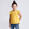 T-shirt blusa bambina Mayoral ricami giallo mostarda - ErreGiModaBimbo