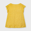 T-shirt blusa bambina Mayoral ricami giallo mostarda - ErreGiModaBimbo