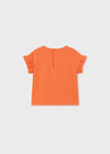 T-Shirt fresco cotone neonata Mayoral arancione "Cactus"
