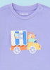 T-Shirt interattiva fresco cotone neonato Mayoral Lilla "Happy Ice Cream"