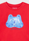 T-Shirt lenticolare fresco cotone neonato Mayoral "Booh" anguria