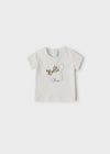 T-shirt neonata Mayoral Newborn bianca stampa chic - ErreGiModaBimbo