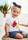 T-shirt neonata Mayoral ricamo play Giraffa - ErreGiModaBimbo