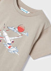 T-Shirt stampa aereo bambino Mayoral Beige