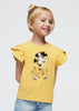 T-Shirt stampata bambina Mayoral "Giraffa" gialla