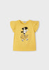 T-Shirt stampata bambina Mayoral "Giraffa" gialla