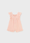 Mayoral pink pleated lined dress with bows for newborns