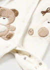 Tutina ciniglia neoanta Mayoral Newborn bianca tema orsetto - ErreGiModaBimbo
