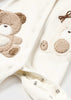 Tutina ciniglia neoanta Mayoral Newborn bianca tema orsetto - ErreGiModaBimbo