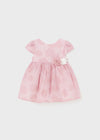 Mayoral Delia baby girl floral texture dress with sash