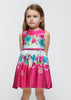 Vestito con cinta bambina Mayoral fuscia fantasia floreale