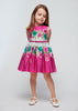 Vestito con cinta bambina Mayoral fuscia fantasia floreale