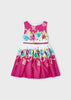 Vestito con cinta bambina Mayoral fuscia fantasia floreale