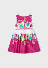 Vestito con cinta bambina Mayoral fuscia fantasia floreale