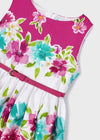 Vestito con cinta bambina Mayoral fuscia fantasia floreale