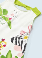 Vestito con stampa cotone sostenibile neonata Mayoral - ErreGiModaBimbo