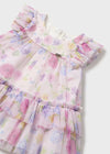 Vestito foderato fresco cotone neonata Newborn Mayoral floreale in tulle