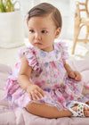 Vestito foderato fresco cotone neonata Newborn Mayoral floreale in tulle