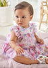 Vestito foderato fresco cotone neonata Newborn Mayoral floreale in tulle