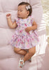 Vestito foderato fresco cotone neonata Newborn Mayoral floreale in tulle