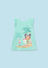 Vestito fresco cotone neonata Mayoral acqua stampa "Island"