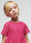 Vestito guipur bambina Mayoral fucsia