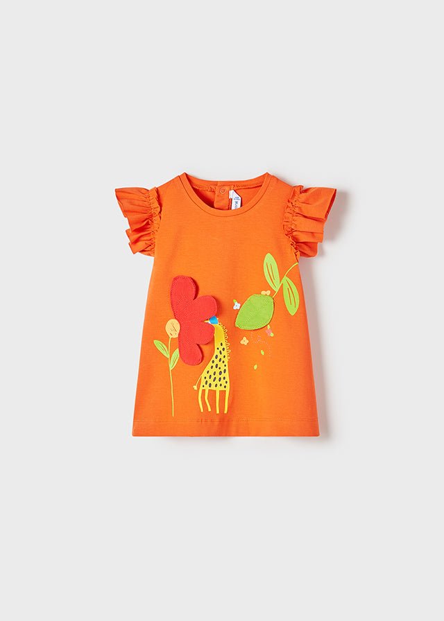 Vestito Play neonata Mayoral arancio giraffa - ErreGiModaBimbo