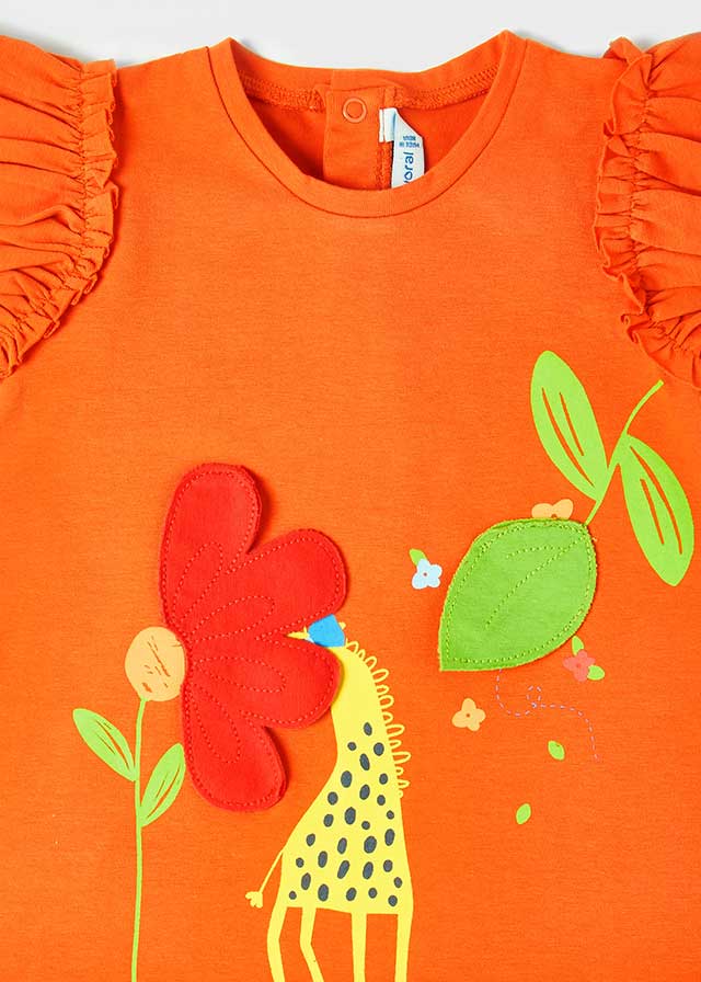 Vestito Play neonata Mayoral arancio giraffa - ErreGiModaBimbo