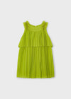 Vestito plissettato bambina Mayoral verde kiwi