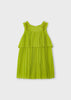 Vestito plissettato bambina Mayoral verde kiwi